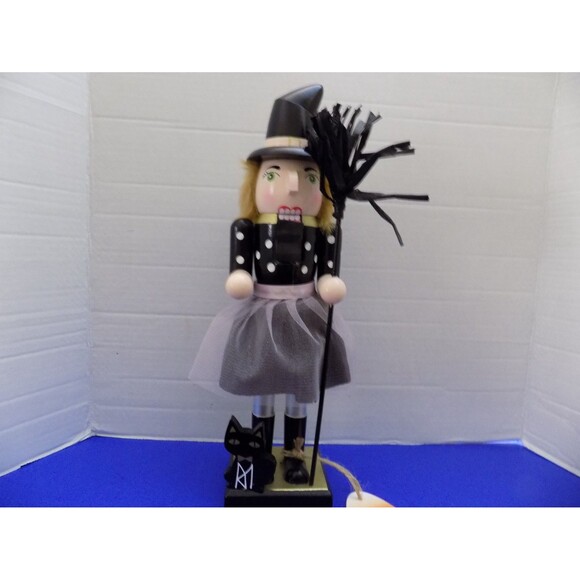 NEW Halloween Witch Nutcracker Candy Corn Lane Pink Skirt Halloween Decor - Picture 7 of 7